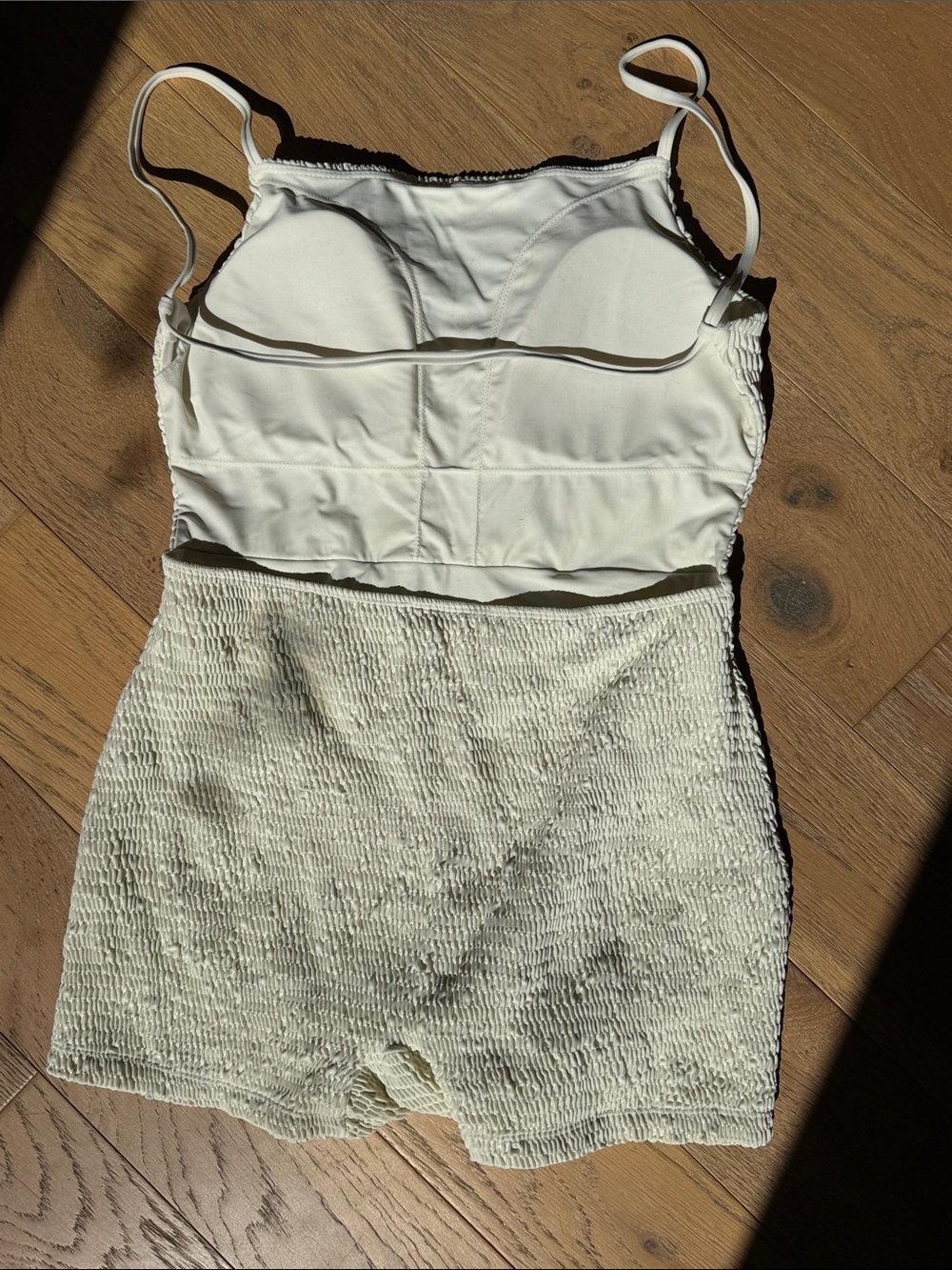 HAKEA Swim Terrain One Piece Surf Suit in Cream - Picture 3 of 4
